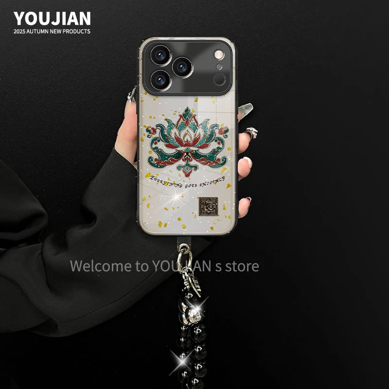 适用【苹果/oppo/华为/vivo/小米】钛灰电镀水凝凤凰祥纹防摔手机壳