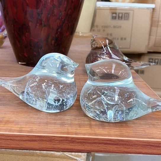 无铅玻璃花瓶鸟高6厘米宽11