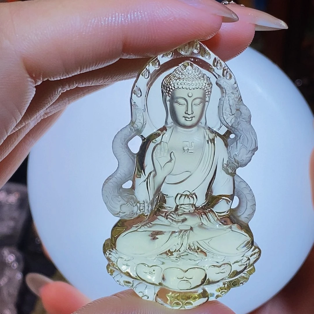 昙***现水晶未镶嵌颈饰吊坠