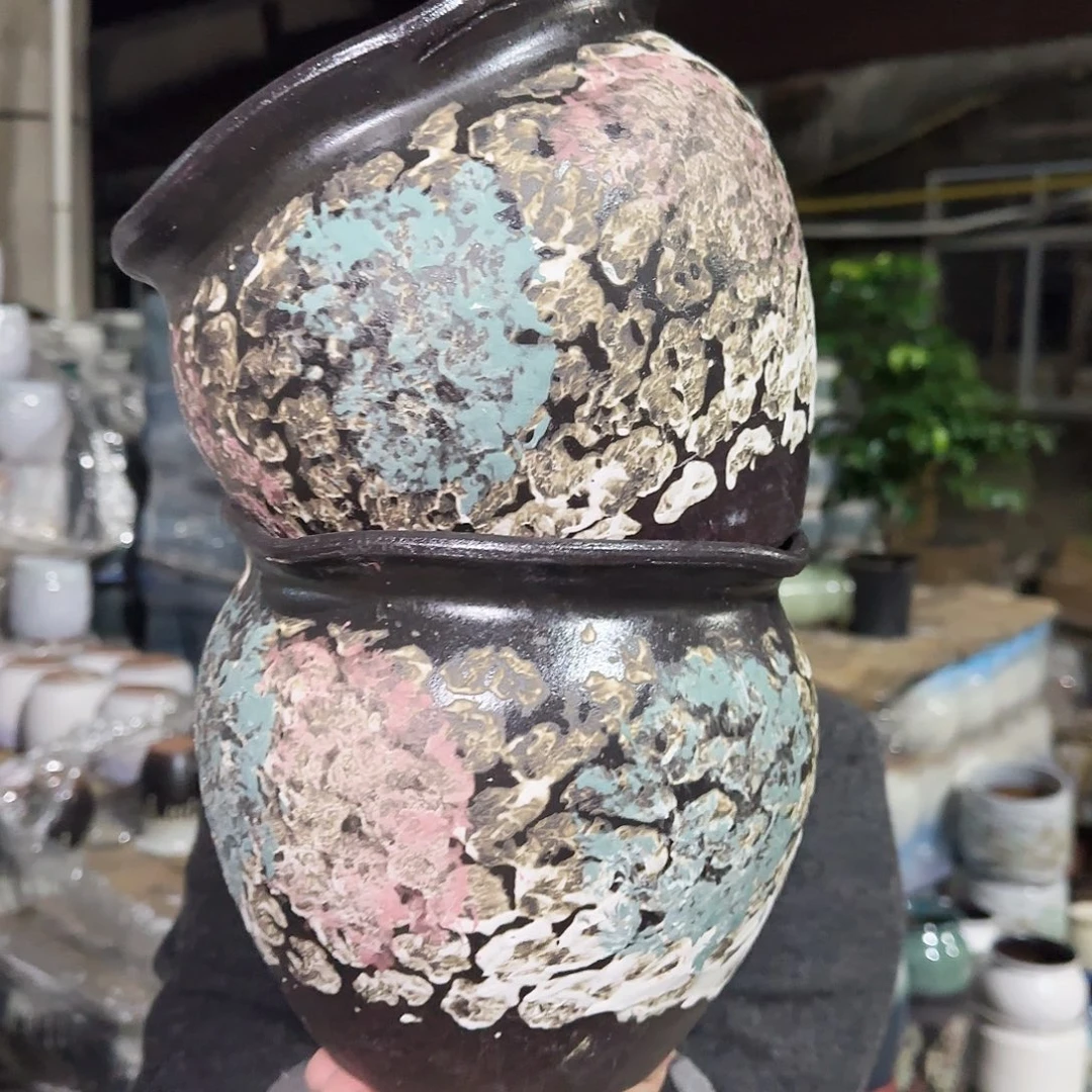 紫砂花盆高18口20