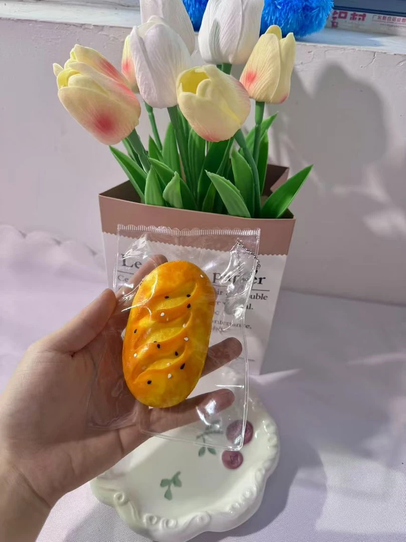 小法棍食品级硅胶捏捏乐肌无力奶油泥爆浆感捏捏玩具  默认微瑕