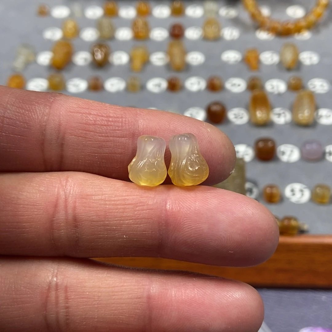 海***、玛瑙/玉髓合金颈饰白菜