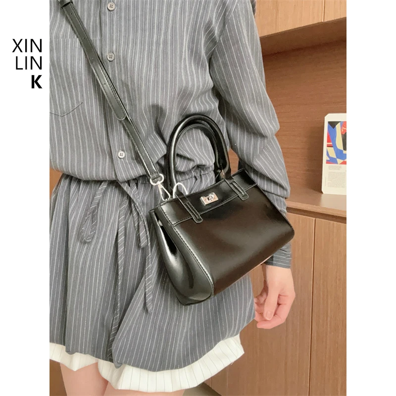 xinlink高级感波士顿包简约单肩包2025新款新款网红百搭手提包