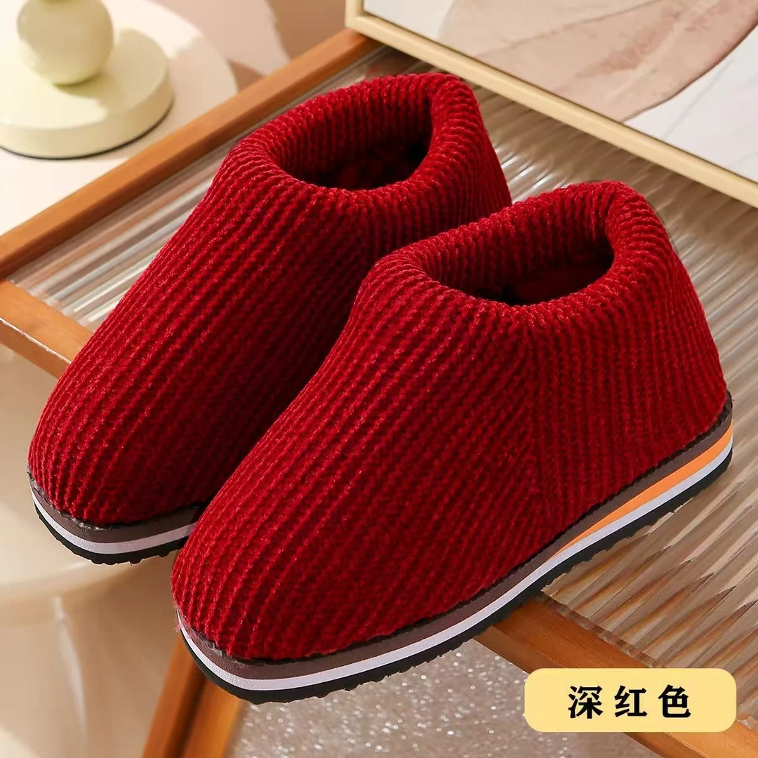 雪尼尔成品棉鞋棉拖鞋防滑保暖居家婚嫁鞋加厚