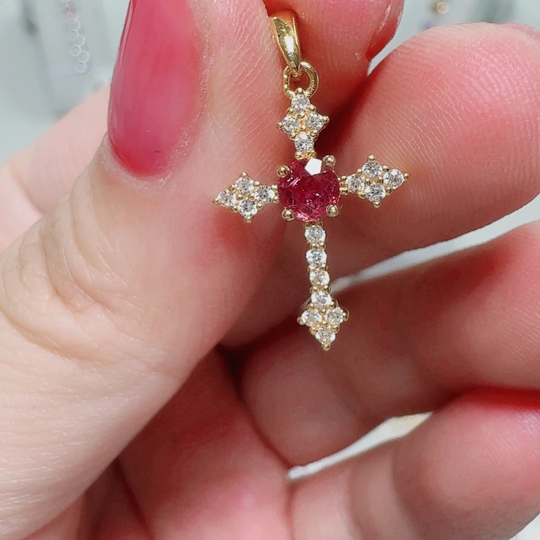 银S925镶嵌吊坠(不含链)碧玺吊坠