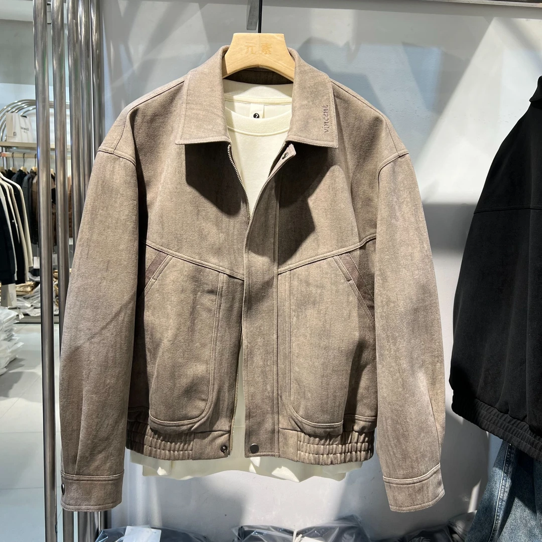 秋季2正常版25011#时尚潮流拼接百搭翻领夹克秋冬外套