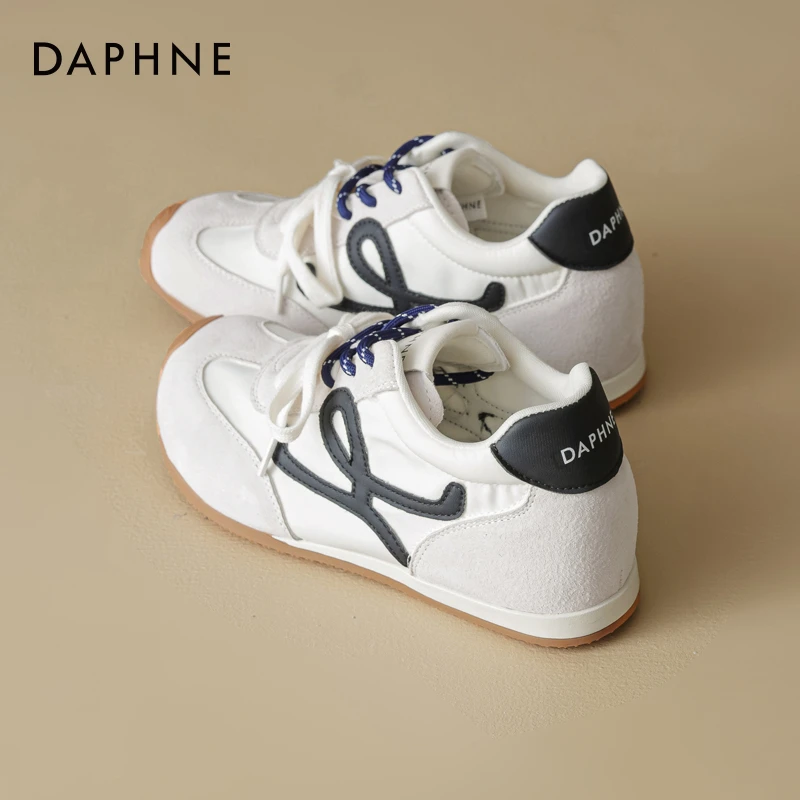 达芙妮复古德训小白鞋女2025秋季季新款软底透气不闷脚休闲运动鞋