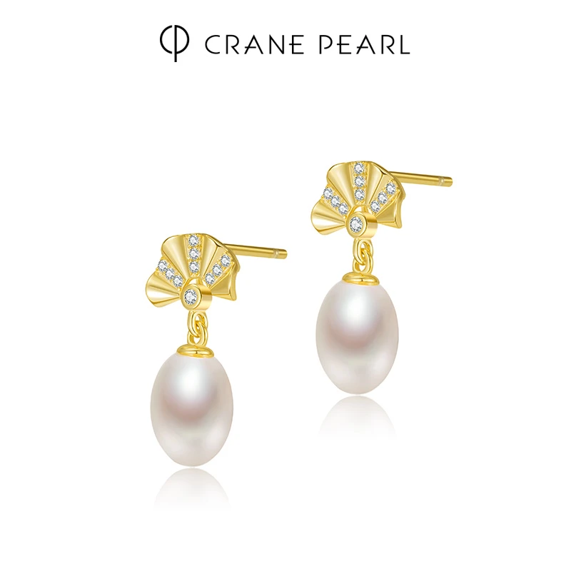 【官方】蔻润天然淡水珍珠 随缘耳钉女时尚S925百搭高级感