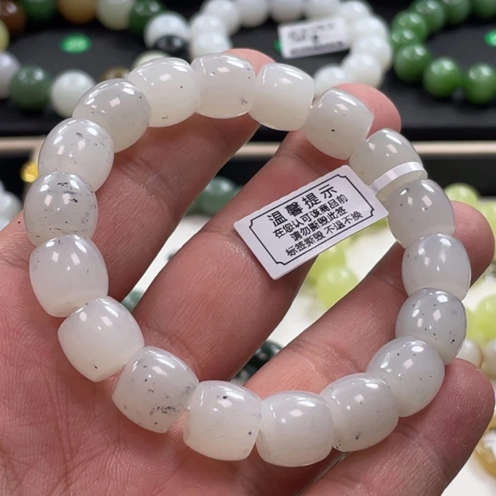 手链未镶嵌和田玉新疆青花子卡12精品点墨