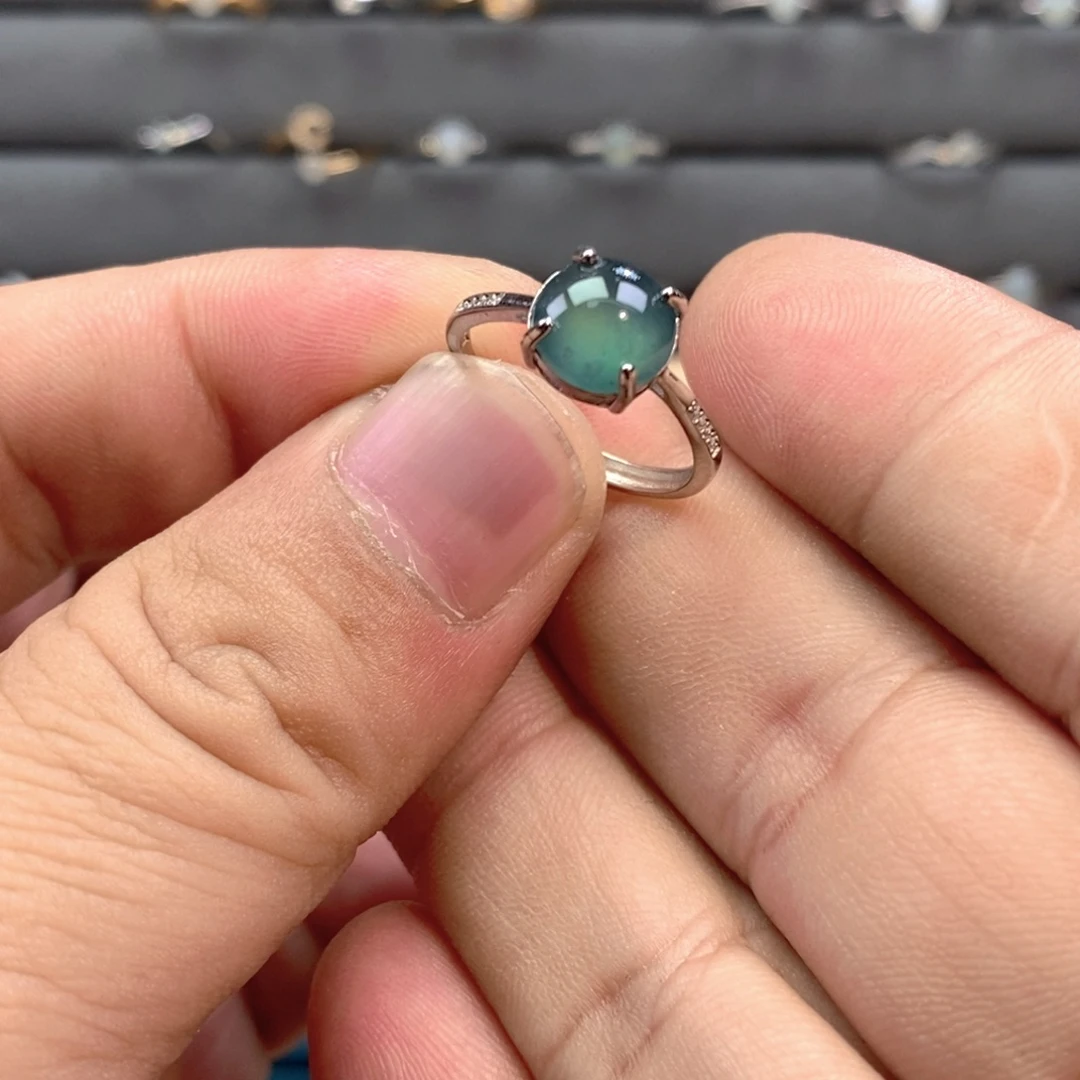 n***n翡翠银S925镶嵌戒指翡翠