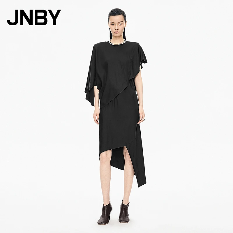 【商场同款】JNBY/江南布衣25秋新品连衣裙宽松圆领短袖5P8G14090