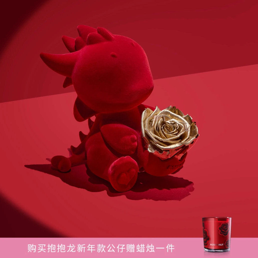ROSEONLY诺誓抱抱龙永生花玫瑰花情人节礼物送女友生日