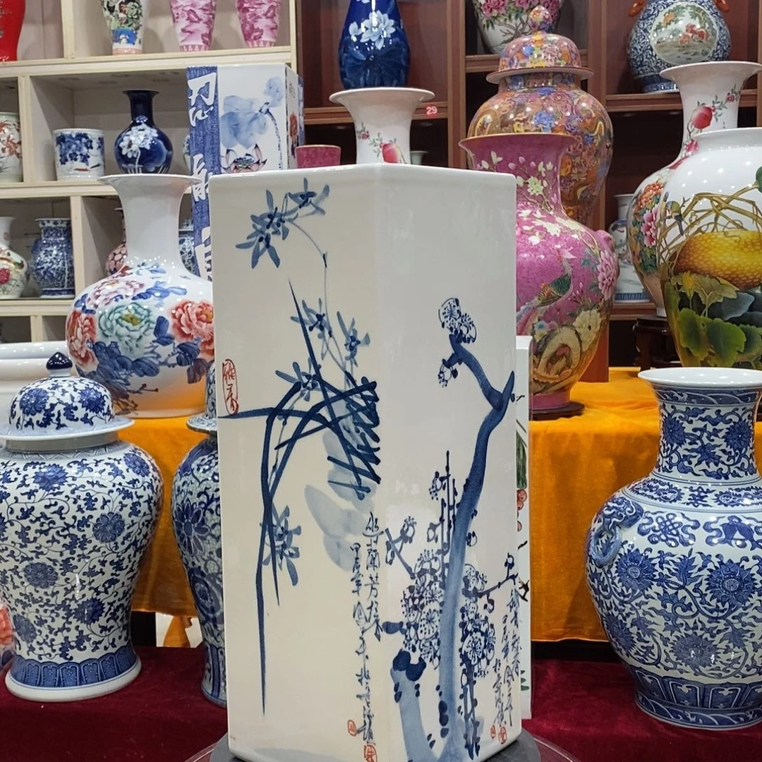 瓷片景德镇胜凤陶瓷摆件