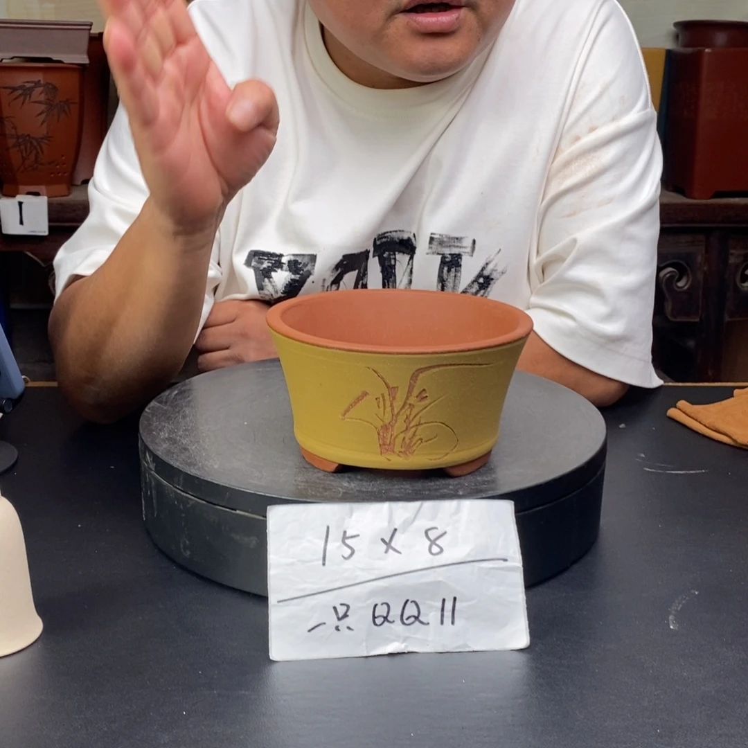 紫砂花盆货号一只QQ11