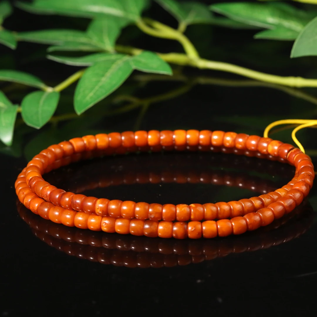 十九世纪蜜蜡桶珠长串【古珠精选】AAML2503281131