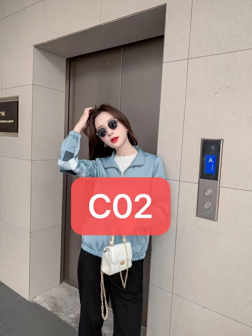 【C02】短款女装外套格子夹克176273