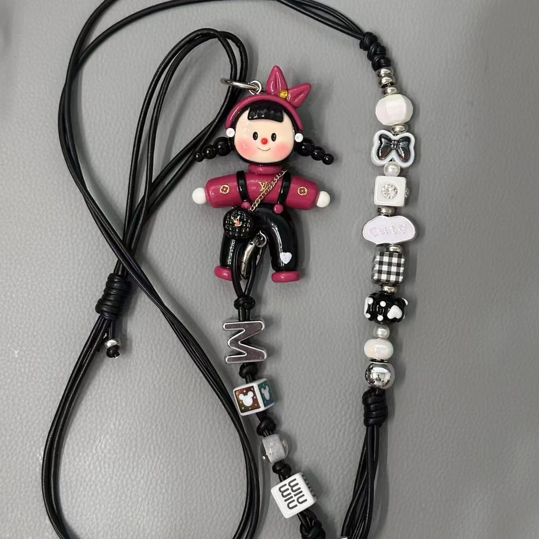 纯手工软陶泥乌梅子酱多妹手机斜挎绳