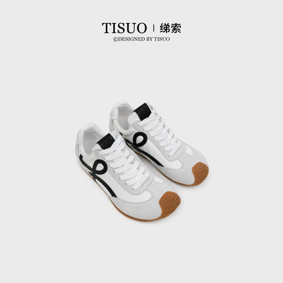 TISUO/绨索明星同款复古大头舒适平底阿甘鞋TS548369