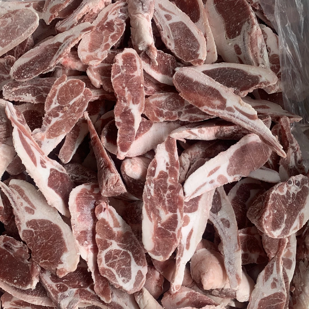 羔羊羊法排盘头 煎烤炖带骨 肥瘦相间国产清真 大小块都有 速冻发