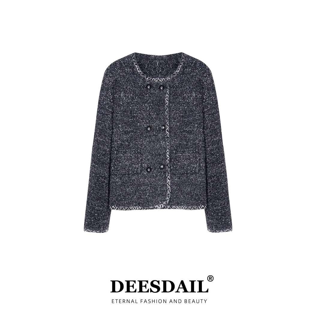 DEESDAIL秋冬百搭显瘦知性毛呢外套A307