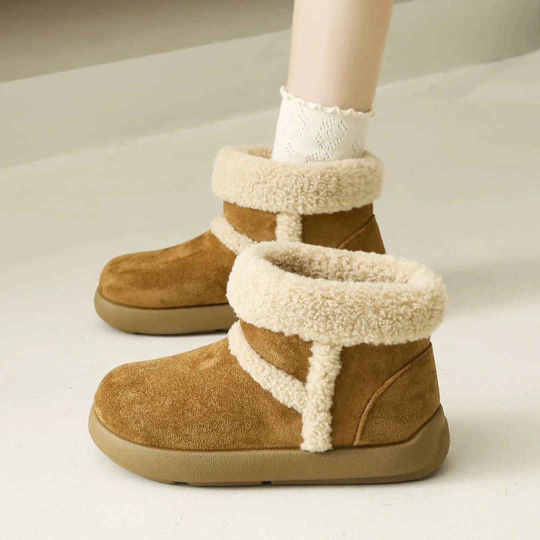 小土豆雪地靴女2025新款爆款冬季加绒加厚勃肯短靴保暖东北大棉鞋