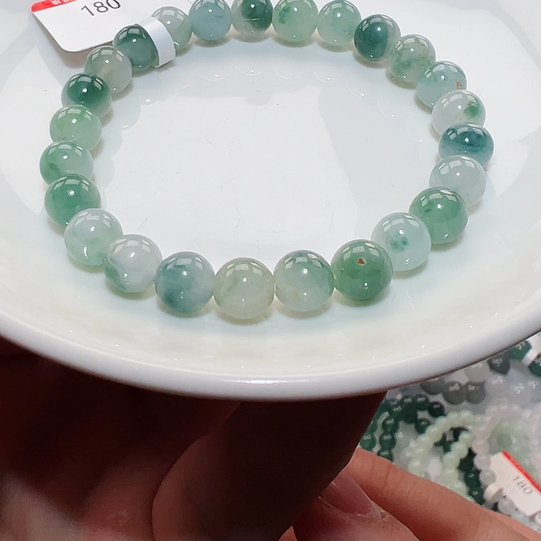 翡翠手链未镶嵌天然翡翠