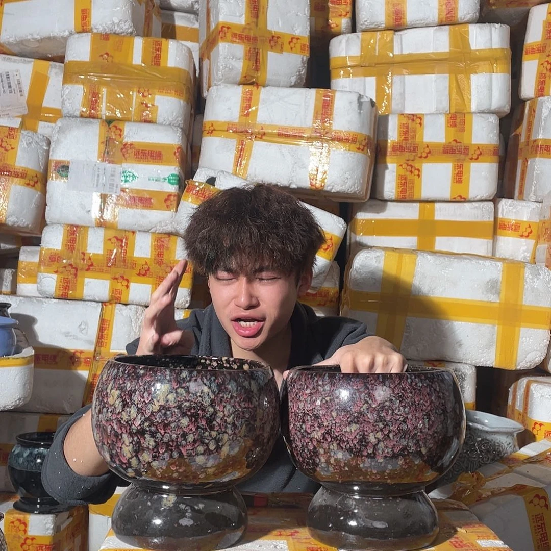 红陶宜兴紫砂花盆