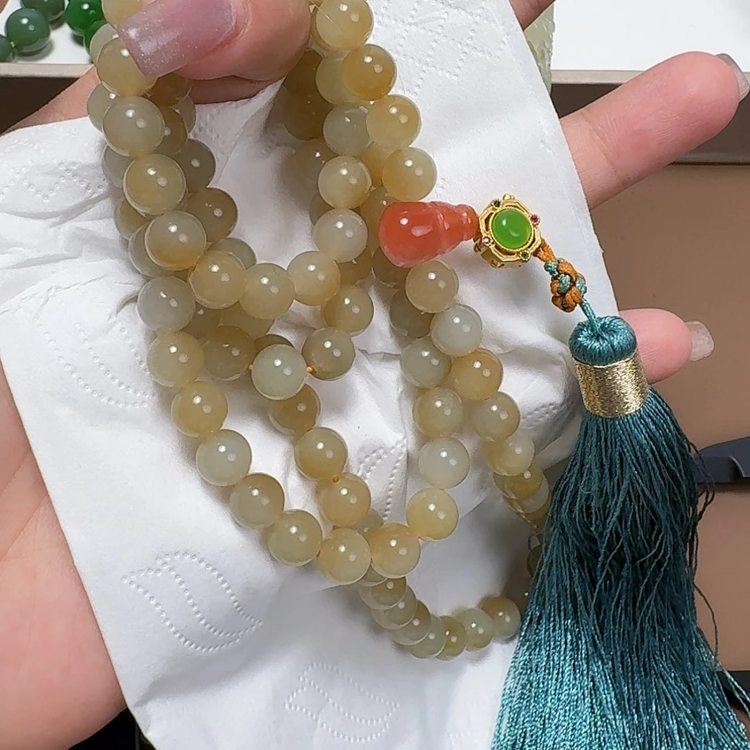 和田玉未镶嵌手链金山糖 8 108