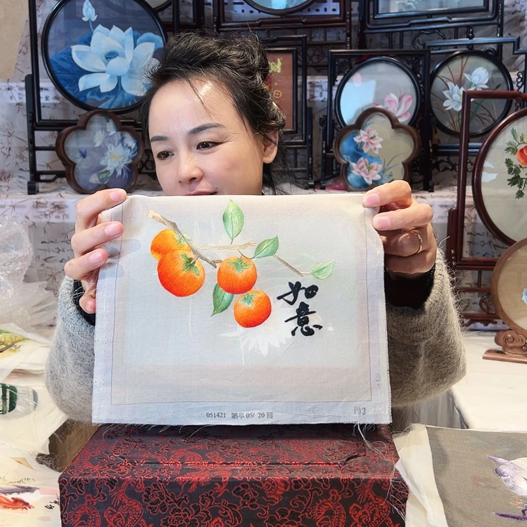 刺绣苏绣首饰盒手工双面定制