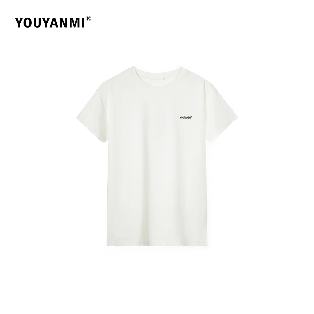 YOUYANMI2025SS纯棉LOGO白T