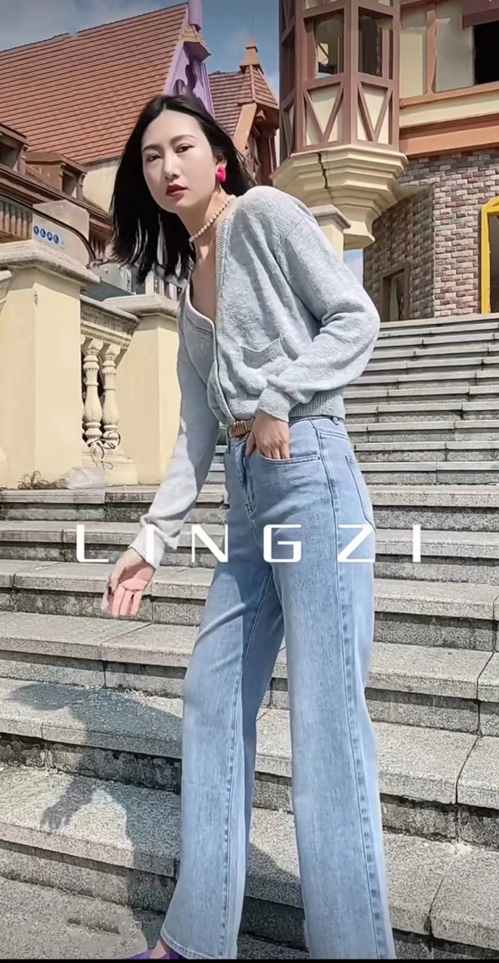 领姿新款棉质短款针织开衫