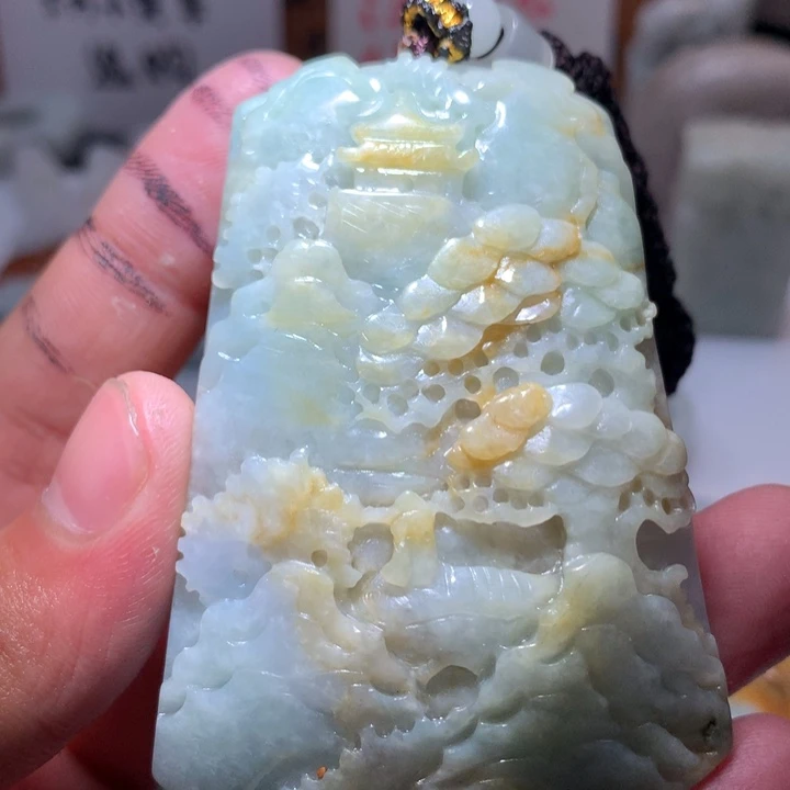翡翠未镶嵌颈饰保真天然a货翡翠