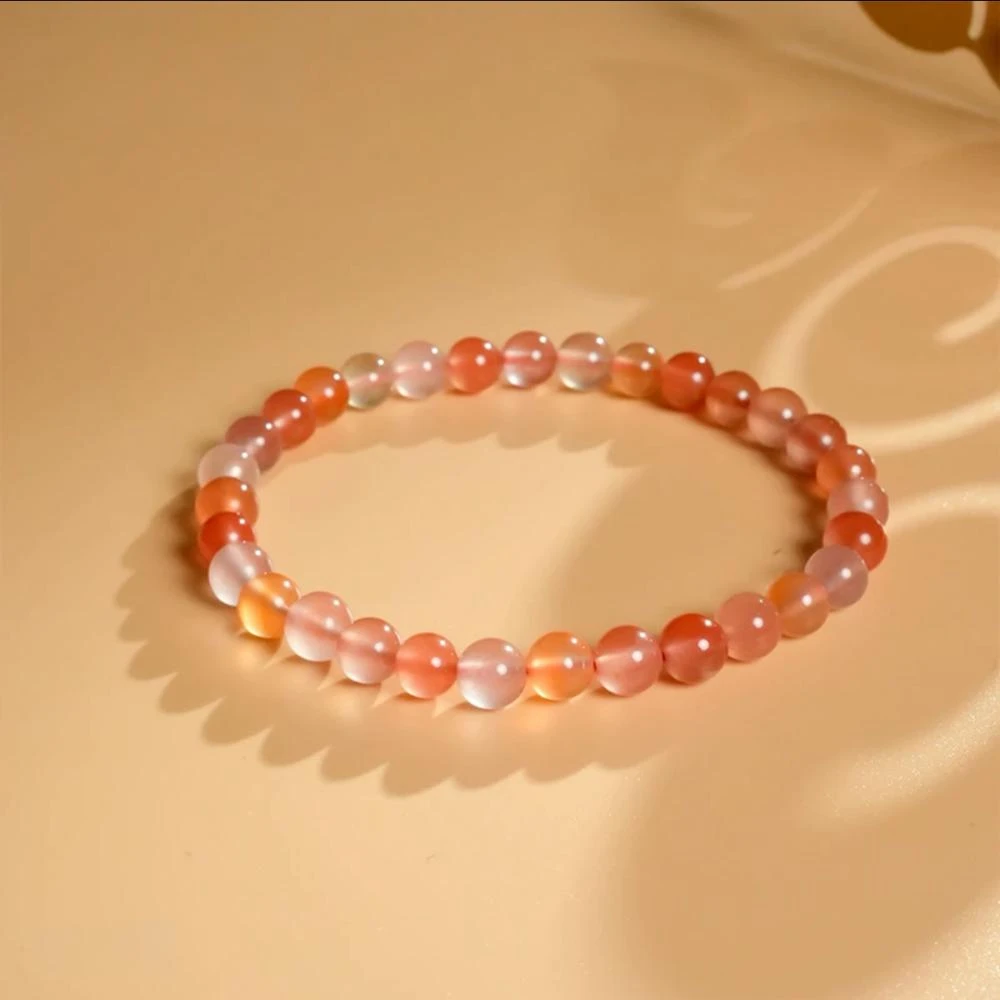 保山南红手串多彩气质百搭单圈素圈-5mm南红玛瑙