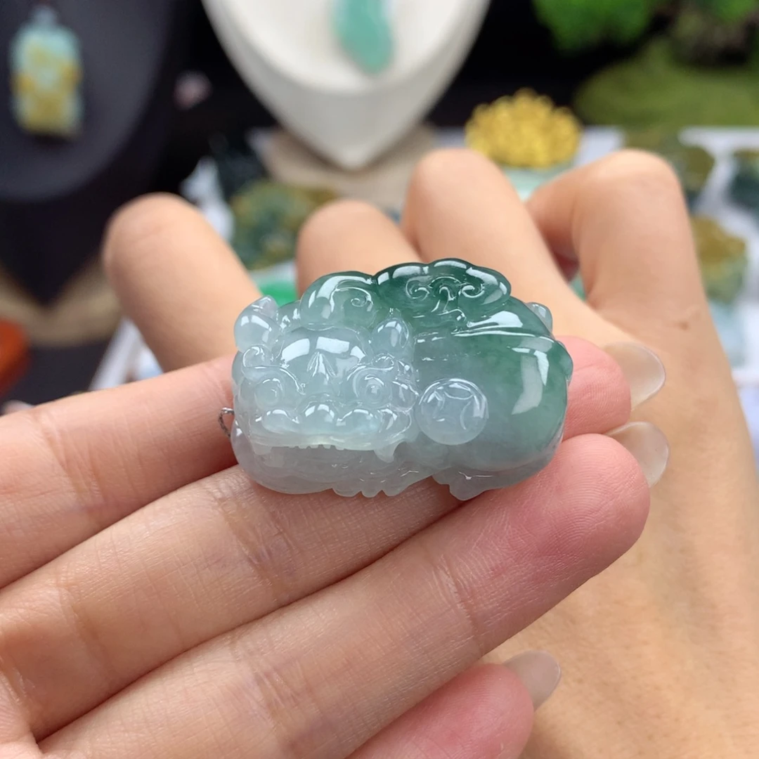 翡翠未镶嵌颈饰A24 霸王貔貅