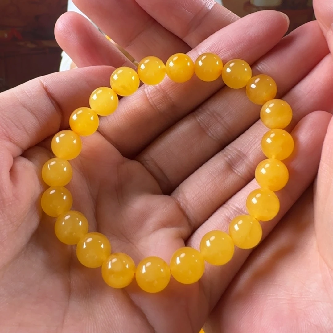 未镶嵌毛衣链蜜蜡