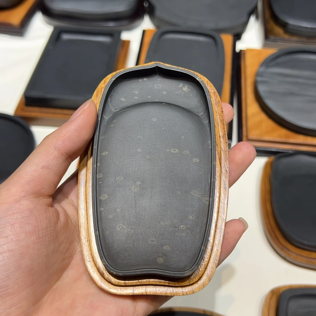 老坑歙砚金星坑庙青