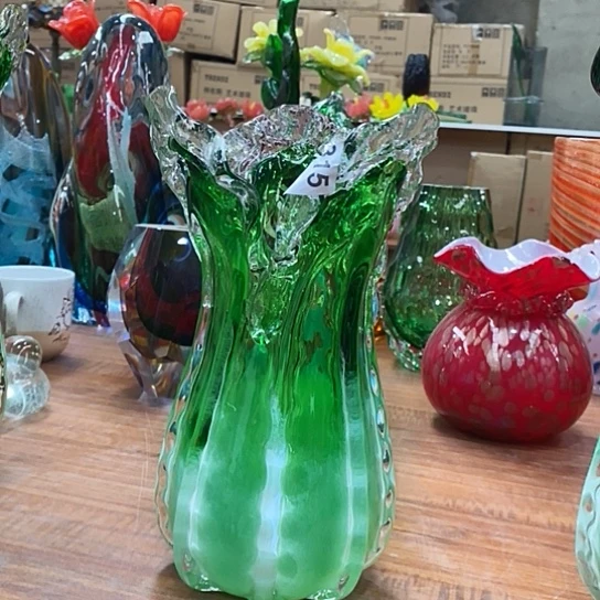 琉璃花瓶高2337厘米口径12厘米