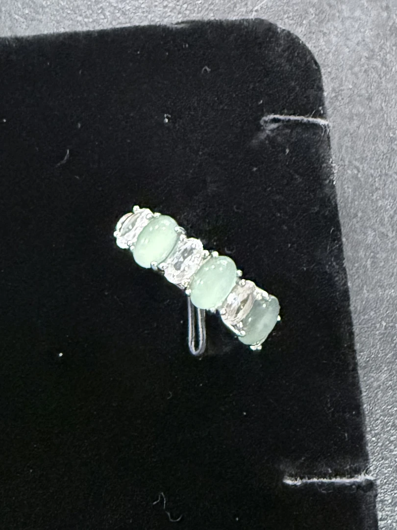 天然A货翡翠蛋面排戒戒指多样性发其一