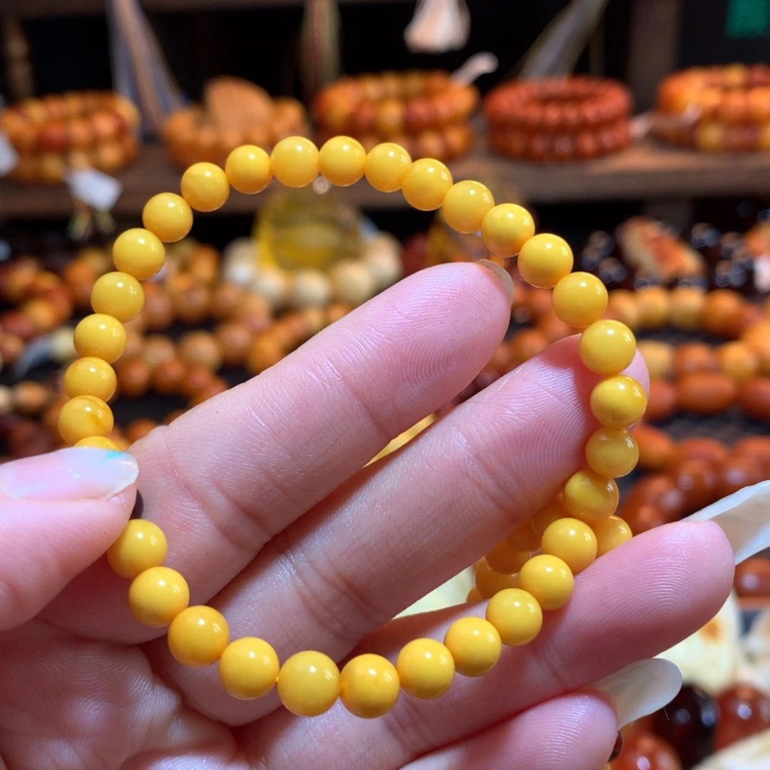 【闪购商品】手串蜜蜡未镶嵌梦****彩蜜蜡手串