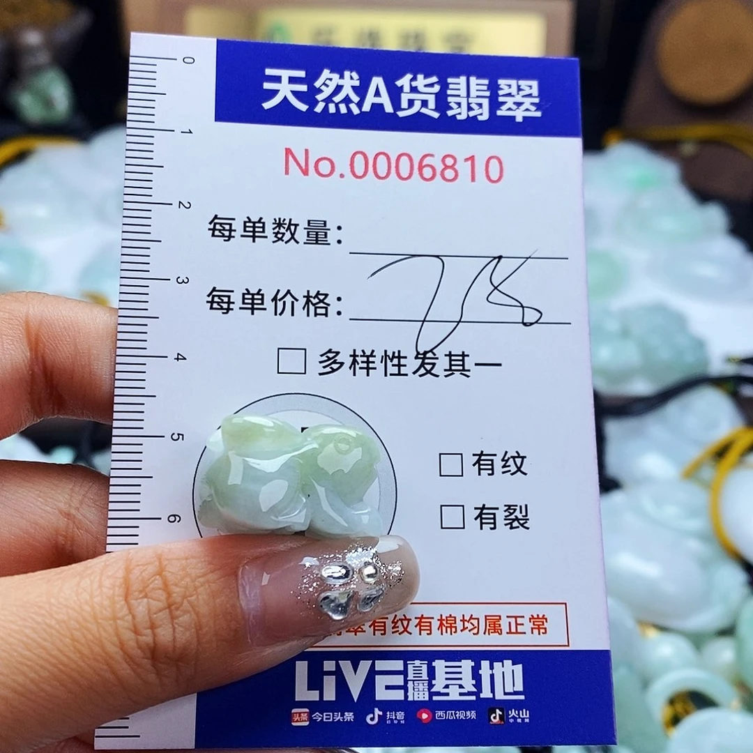 翡翠未镶嵌毛衣链6810