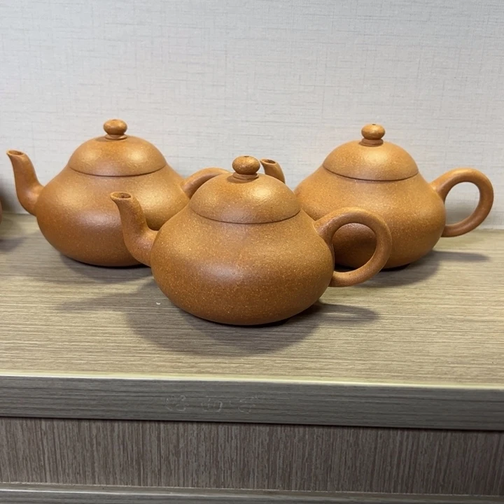 紫砂茶壶黄金段梨形145cc