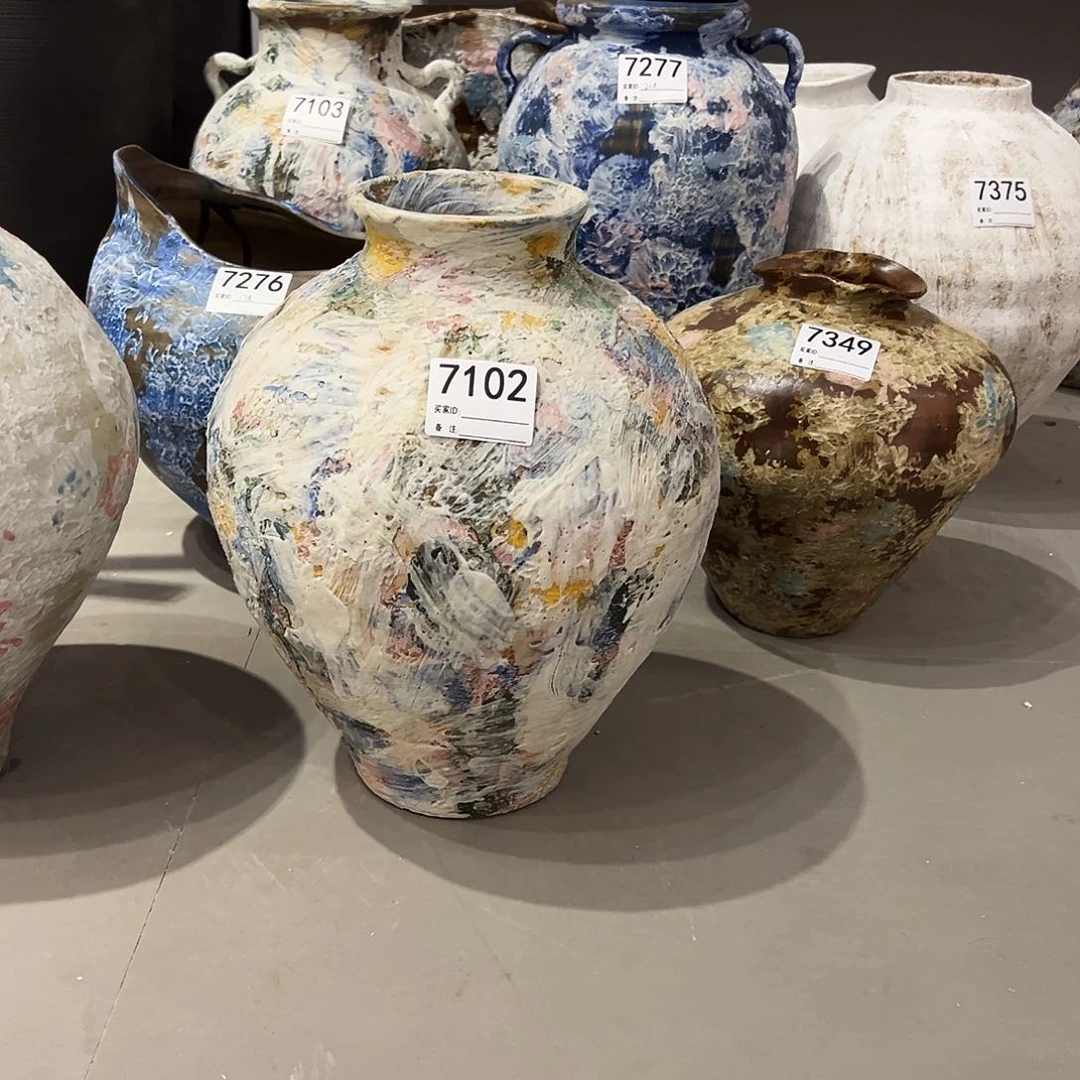 瓶7102高34口9陶瓷花瓶无孔