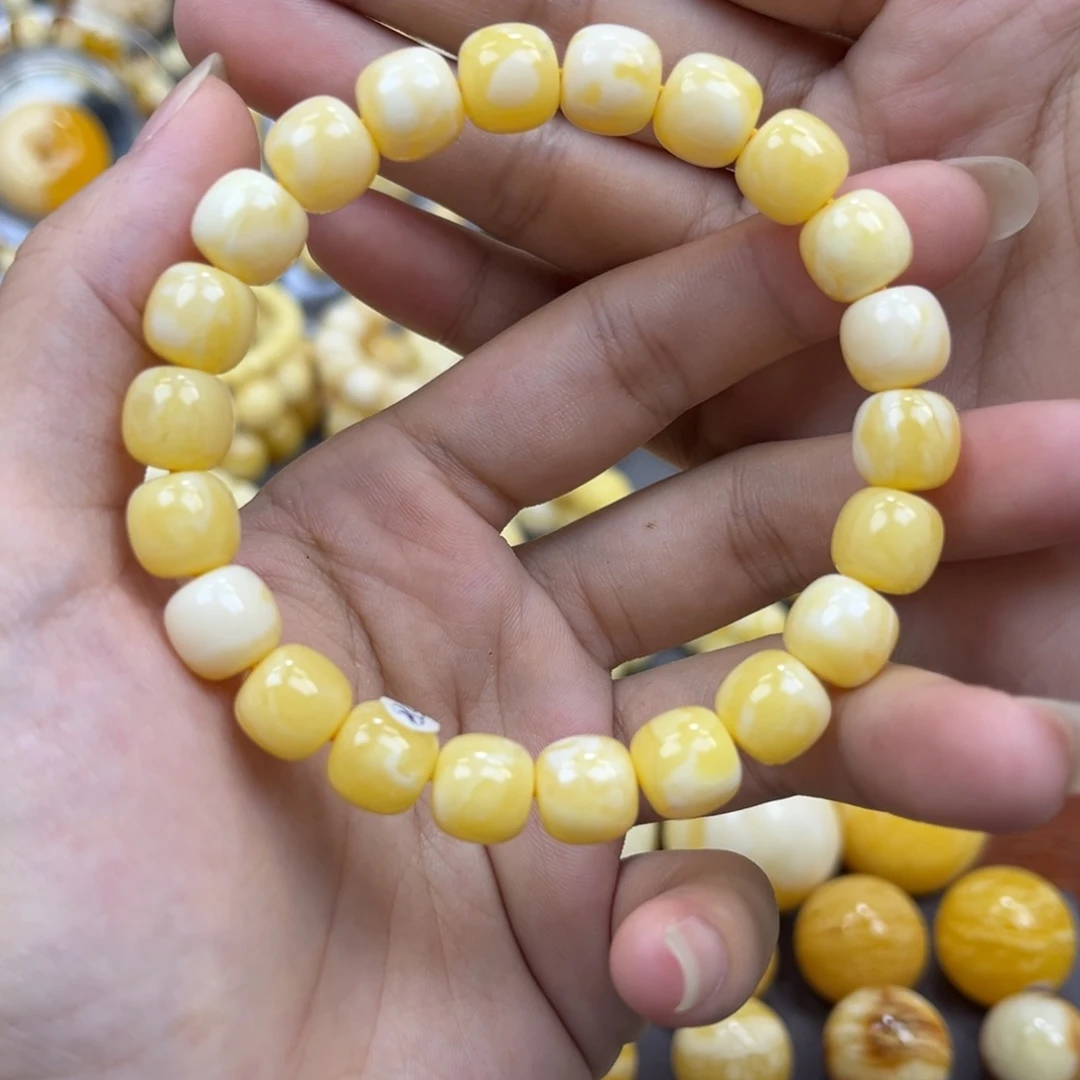 琥珀未镶嵌手串同料老邢手串9.8mm