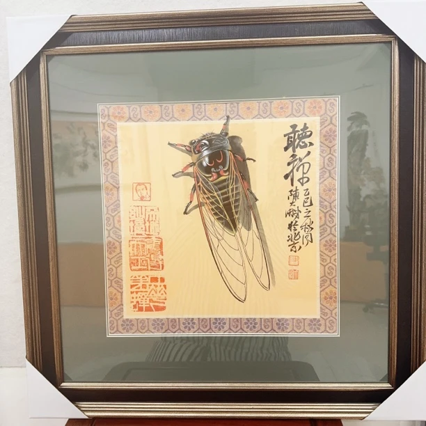 陈大鹏-定制链接-国画听蝉1平尺