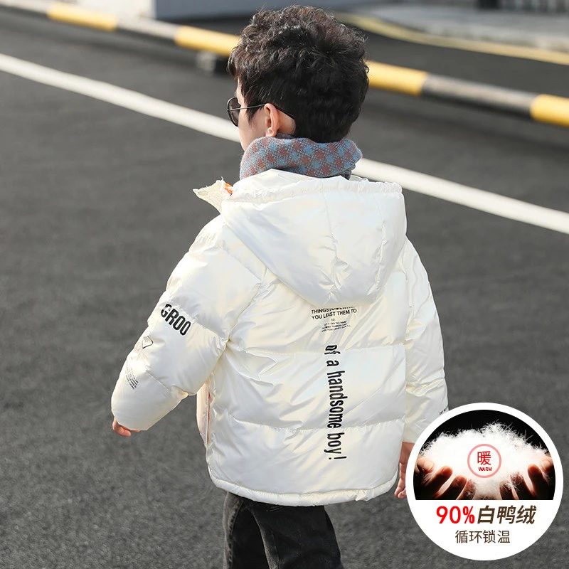 巴拉童年儿童装男童羽绒服冬季白鸭绒外套轻薄款2024新款男孩冬装