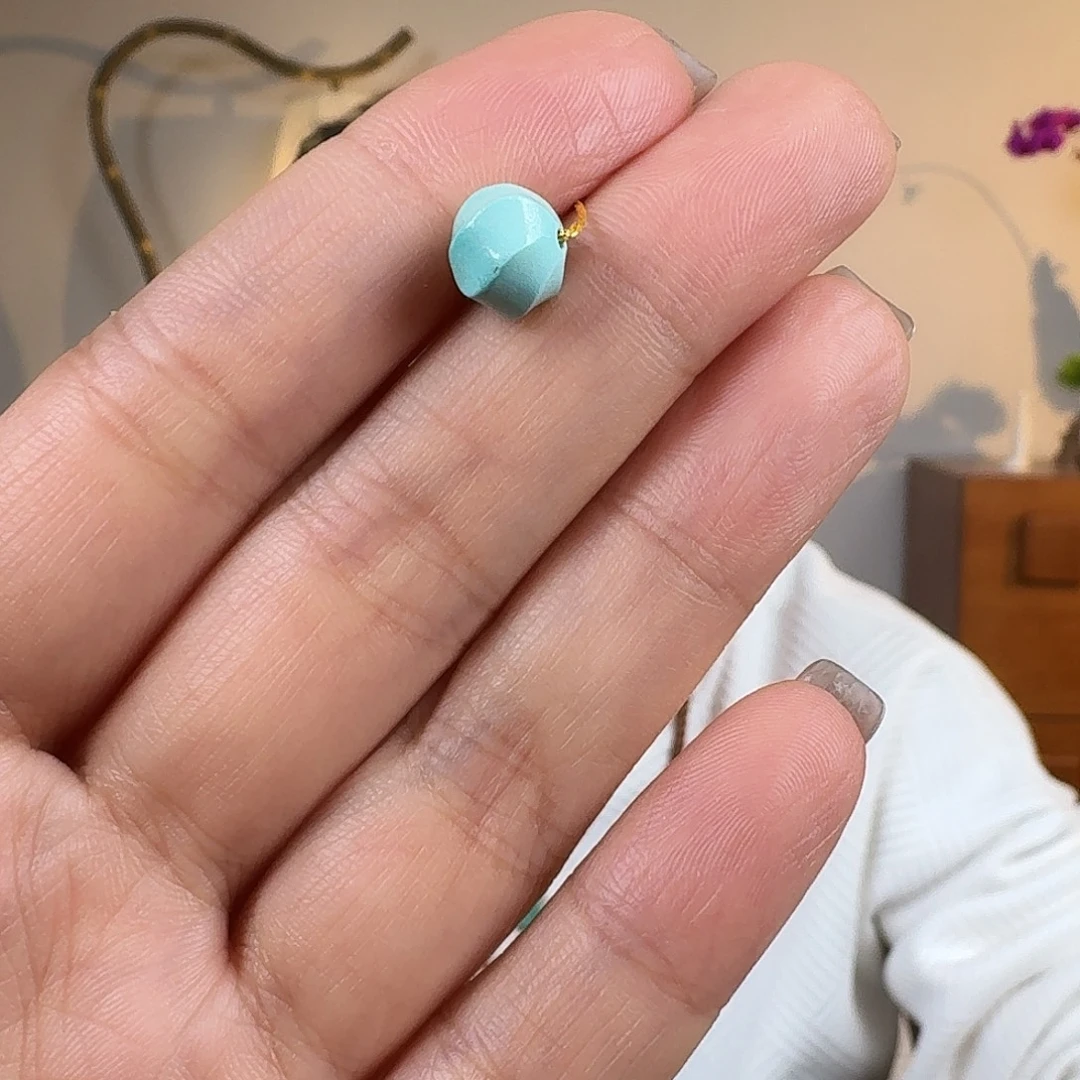 红***子绿松石未镶嵌挂件