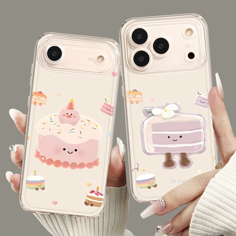 蛋糕适用iPhone17promax手机壳新款苹果17air防摔17pro硅胶全包透