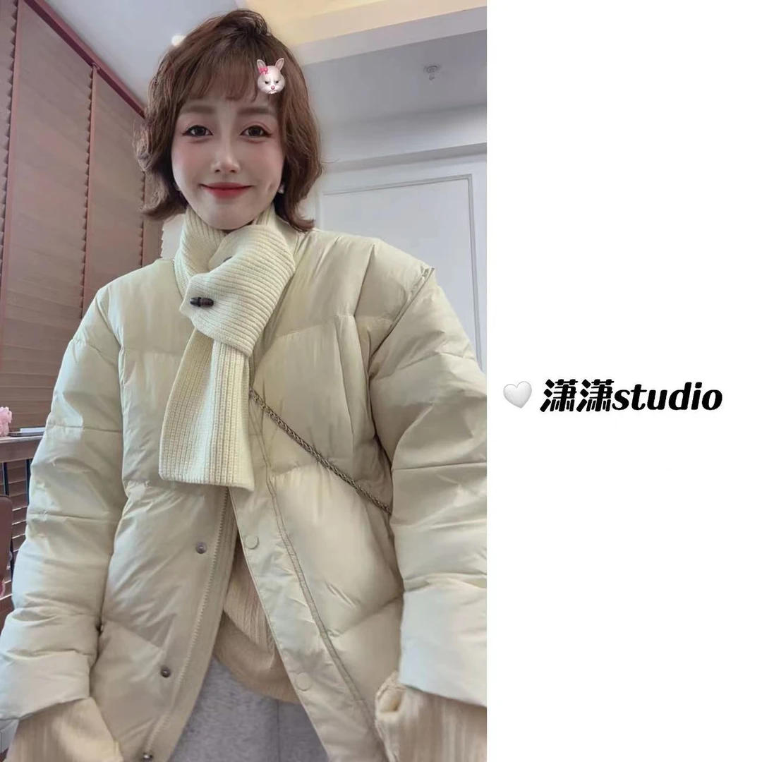 【围巾羽绒服】【超软超舒服】【版型够大】潇潇自制羽绒服JH0022