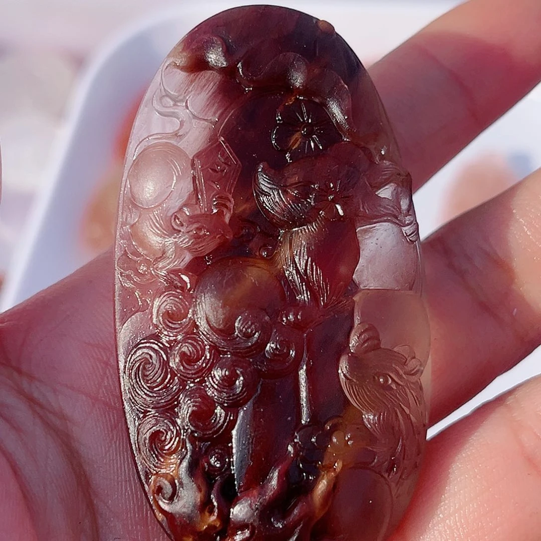 水晶颈饰银S925镶嵌吢*红发五仙