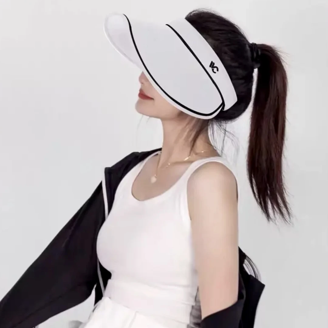 VVC防晒帽芯颜遮阳帽防紫外线大帽檐空顶帽男女太阳帽夏季骑车戴